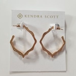 Kendra Scott Miku Rose Gold Hoop Earrings